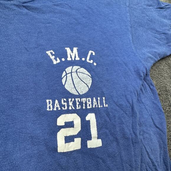 Vintage 70s EMC Basketball Reversible Stedman Sport T Shirt Large Montana Collge - Picture 3 of 8